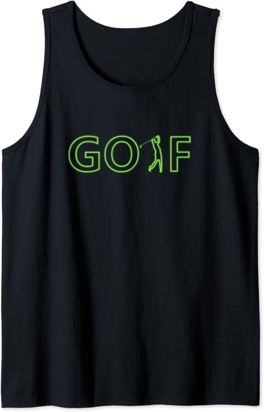 Funny Golf Design Golfer Outfit Golfing Birthday Gift Tank Top Clothing